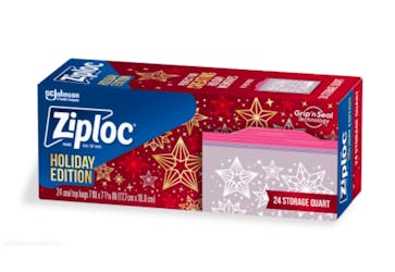 Ziploc Holiday Storage Quart - 24ct : Target