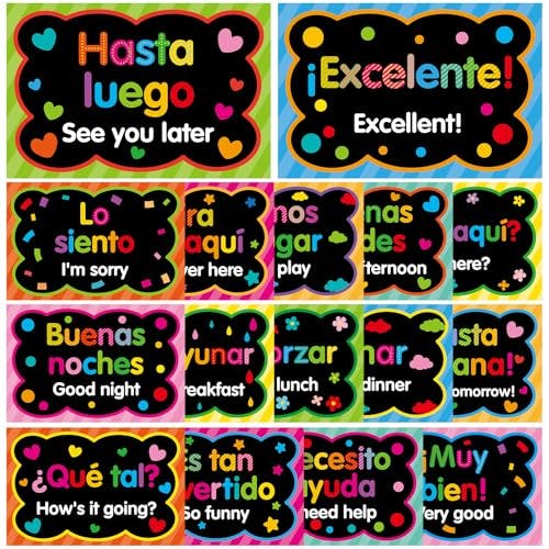 Spanish Words & Phrases Poster Set