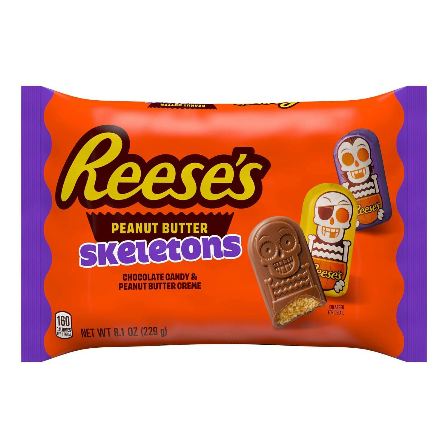 2 Reese's Peanut Butter Skeletons Bags