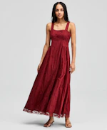 Women's Cotton Square-Neck Maxi Dress