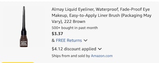 Almay Amazon receipt