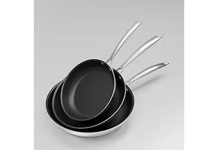 Stainless Steel Frying Pan Set