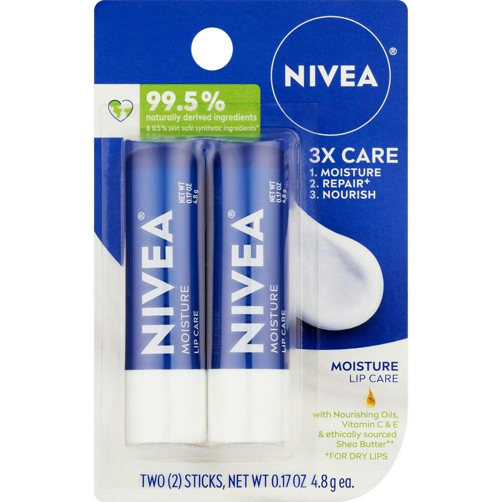 2 Nivea Lip Balm 2-Packs