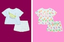 walmart kids pajama set collage