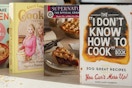 cookbooks on a counter