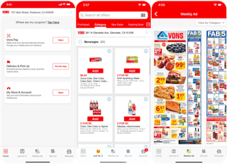 Vons grocery store app screenshot