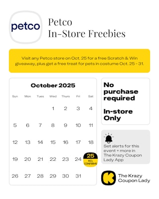 Petco Free In-store events in October 2025