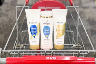 pantene hair care in a cvs shopping cart