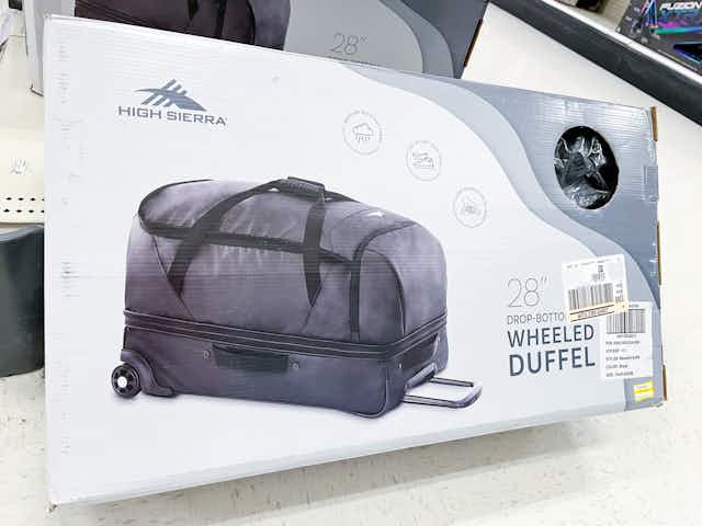 High Sierra Wheeled Drop Bottom Duffel Bag, Only $28.49 at Target card image