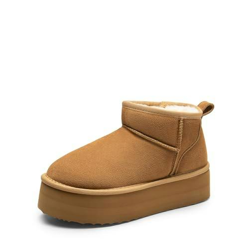 DREAM PAIRS Women's Platform Mini Boots