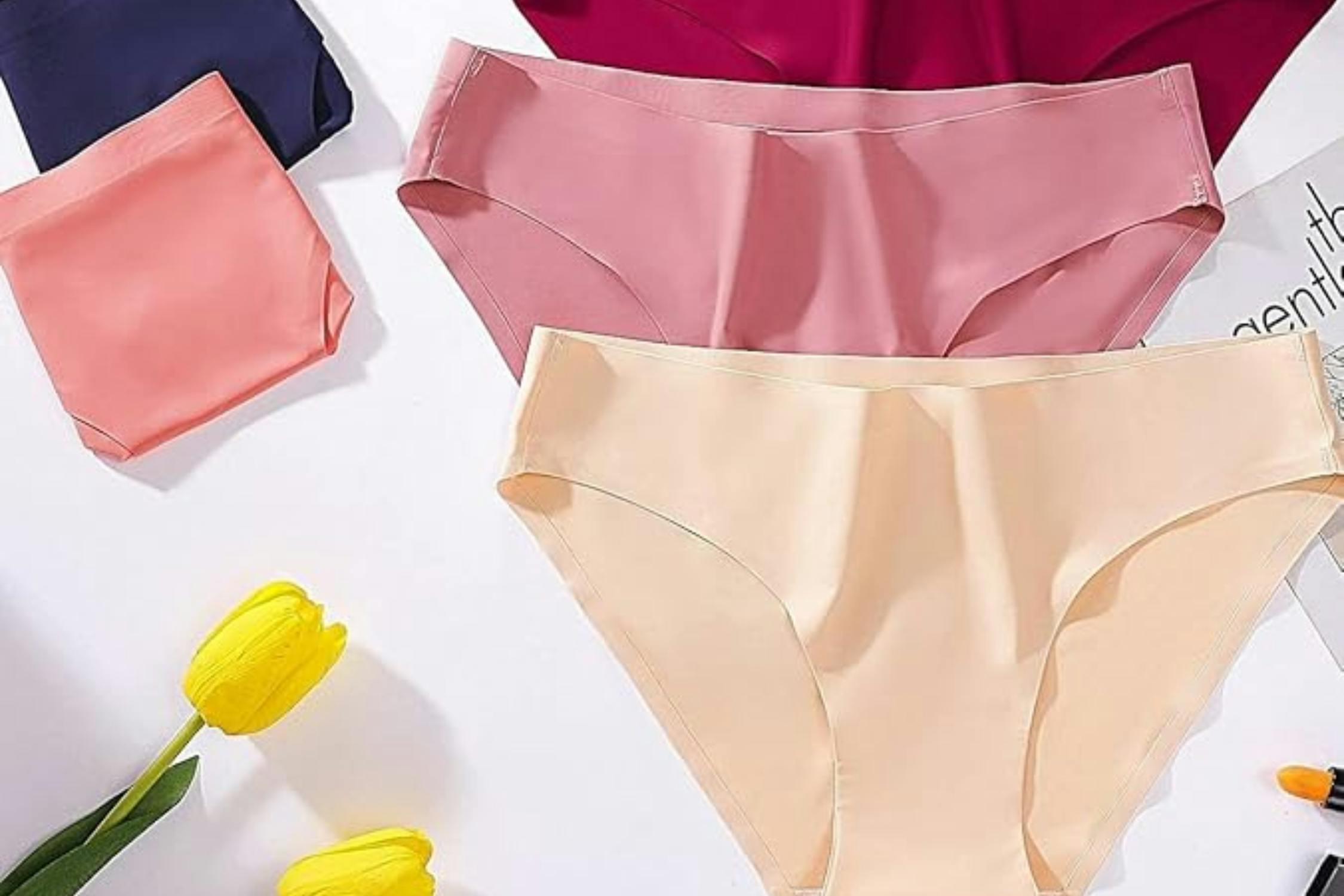 pairs of underwear laid out and folded