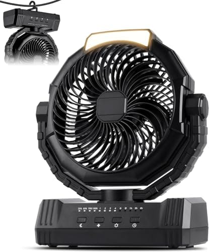 Portable Camping Fan with Lights