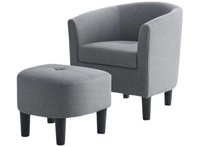 Latitude Run Chair and Ottoman Set