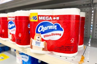 toilet paper on shelf