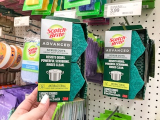 scotch-brite advanced scrub dots heavy duty scrubbers at target