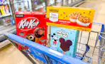 ice cream products in a shopping cart
