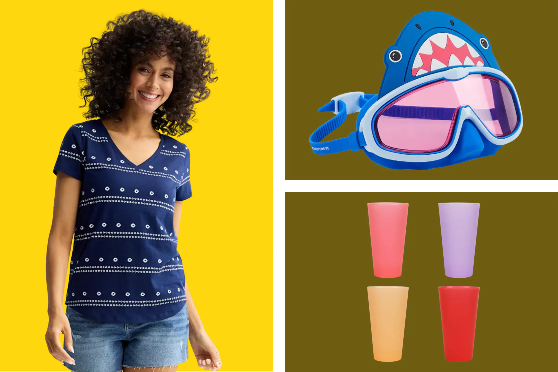 Kohl's summer essentials including flip flops, pool toys, and apparel under $10