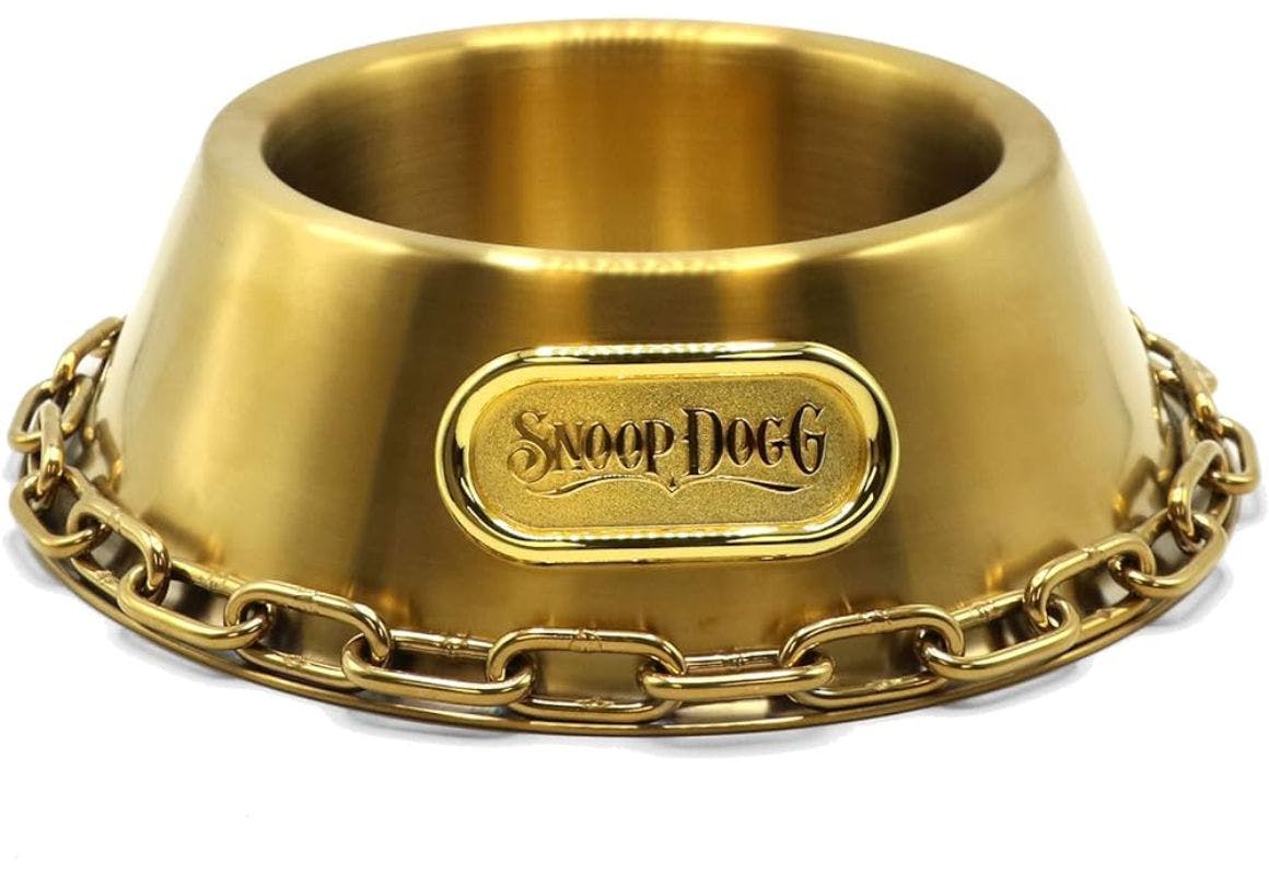 Snoop Doggie Doggs Gold Pet Bowl