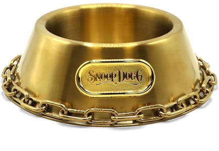 Snoop Doggie Doggs Gold Pet Bowl