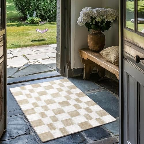 Checkered Plaid Area Rug