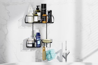 Hanging Shower Caddy in a bathroom