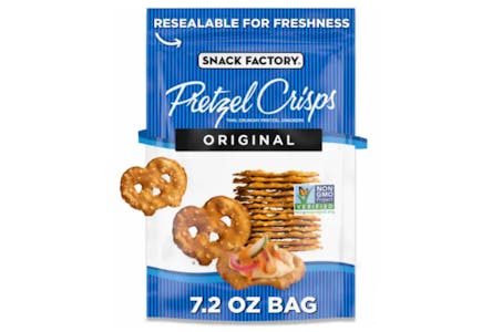 Snack Factory Pretzel Crisps Bag