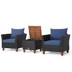 Patio Rattan Conversation Set