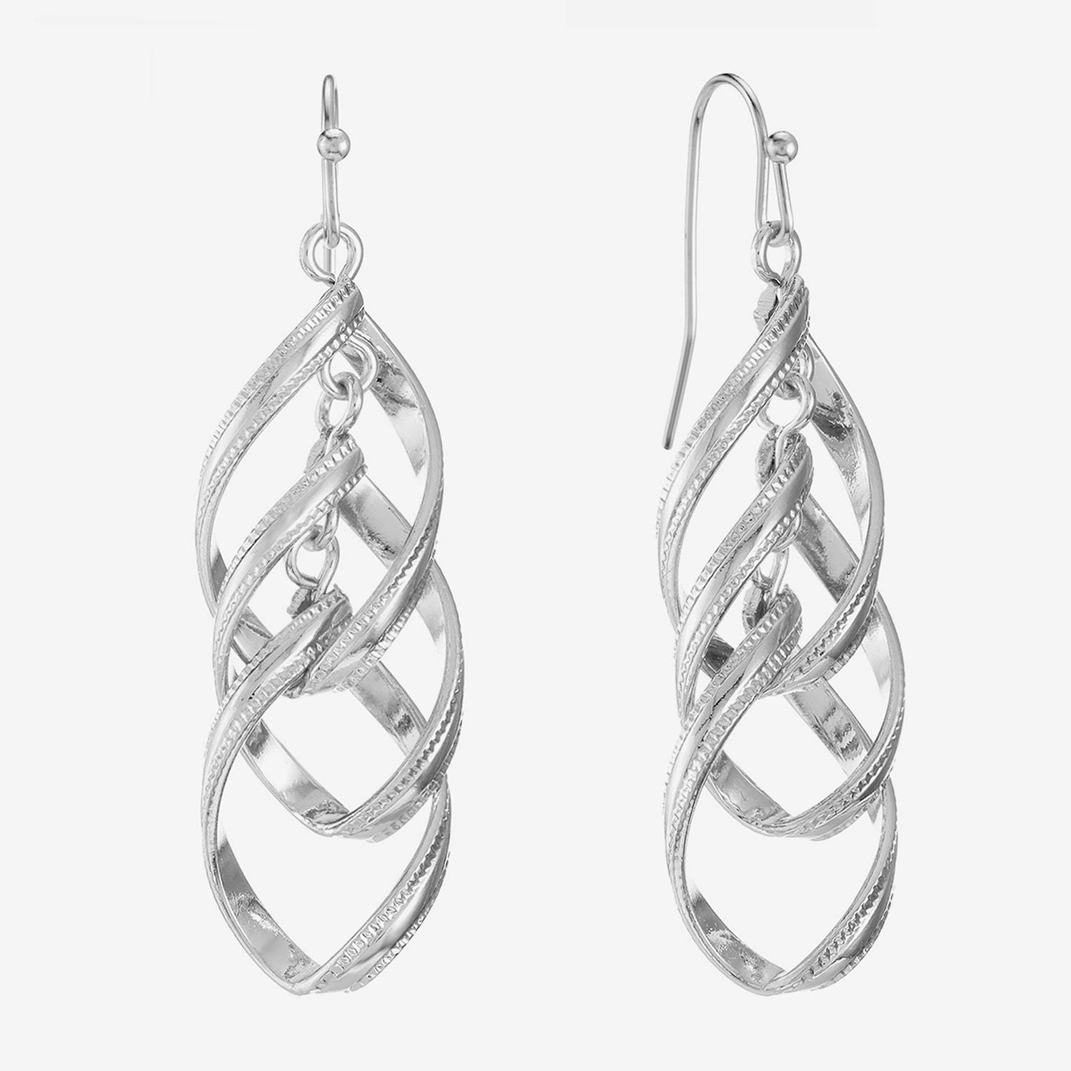 Twisted Orbital Drop Earrings