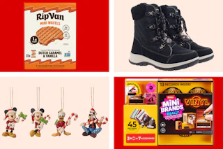 waffles boots ornaments toy collage