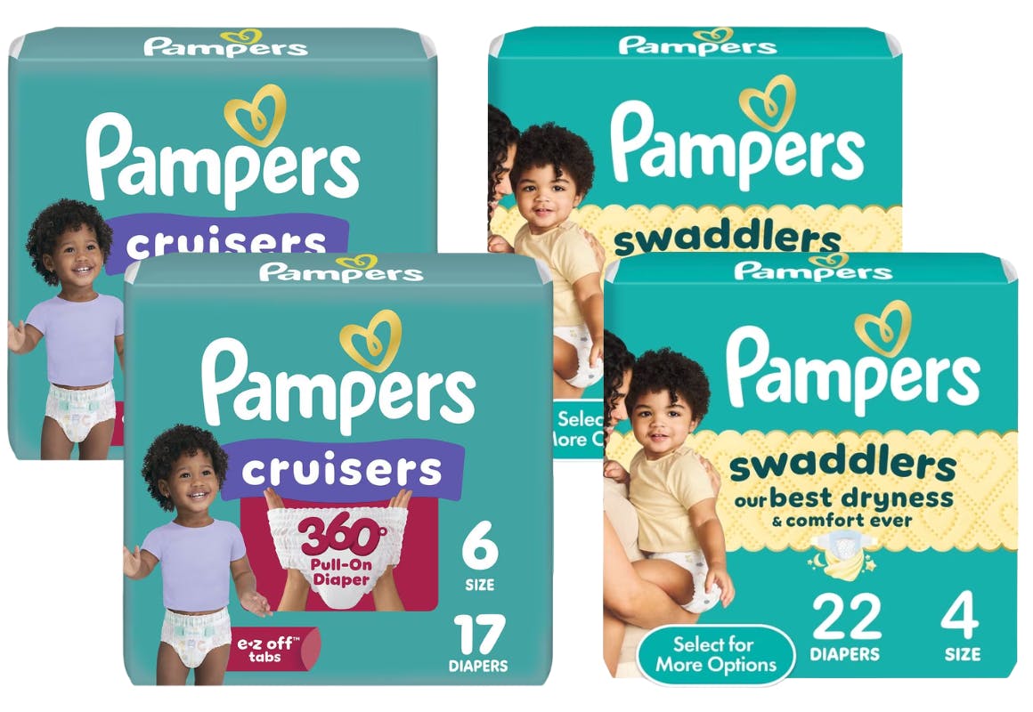 4 Pampers Diapers Packs