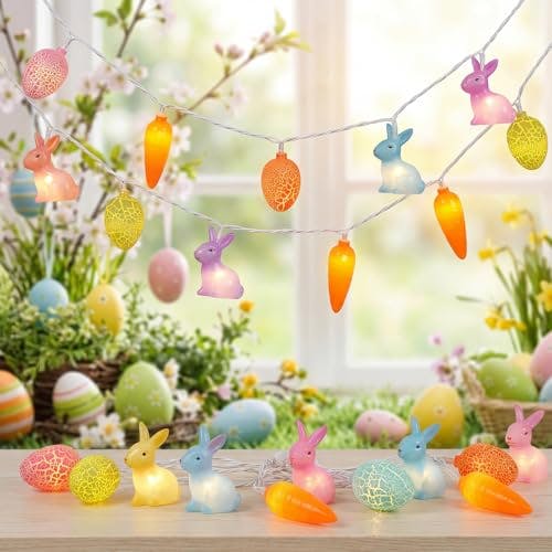 Rabbit and Carrot String Lights