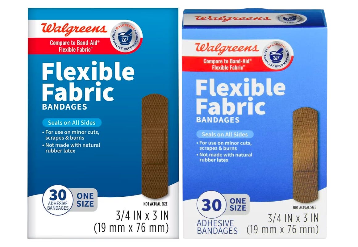 2 Walgreens Fabric Bandages
