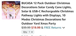 Candy cane light receipt