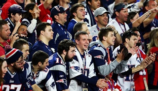 football fans in a stadium