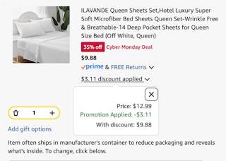 sheets Amazon receipt