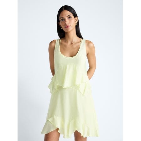 Scoop Women's Mini Ruffle Tank Dress