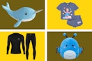 Weighted pillow, toddler outfit set, men's thermal set & Squishmallow