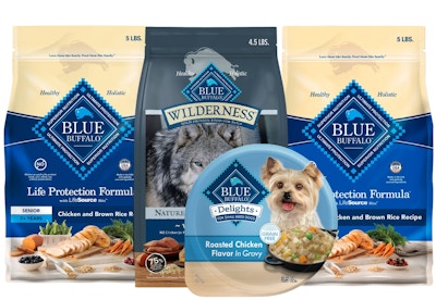 4 Blue Buffalo Dog Food Products