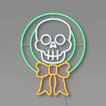 LED Wreath Faux Neon Sign