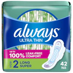 2 Always Ultra Thin Pad Packs