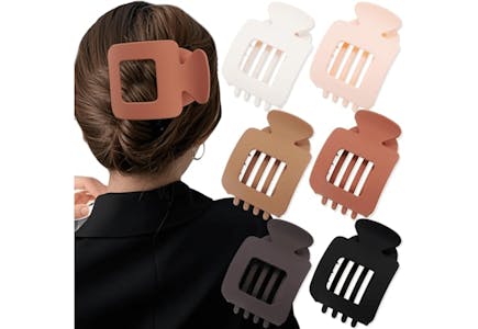 Flat Square Hair Clips