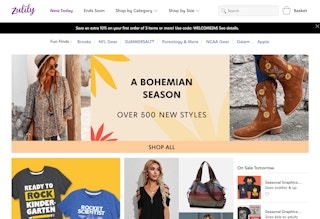 zulily website homepage