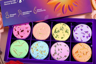 shower steamers on a table