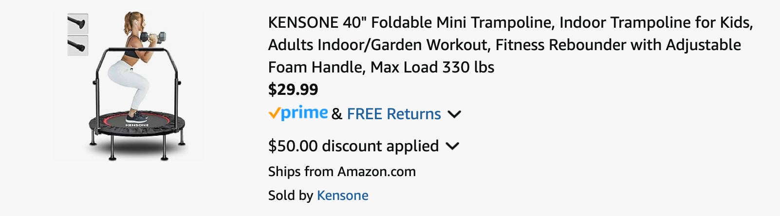 Amazon Foldable Mini Trampoline 2025