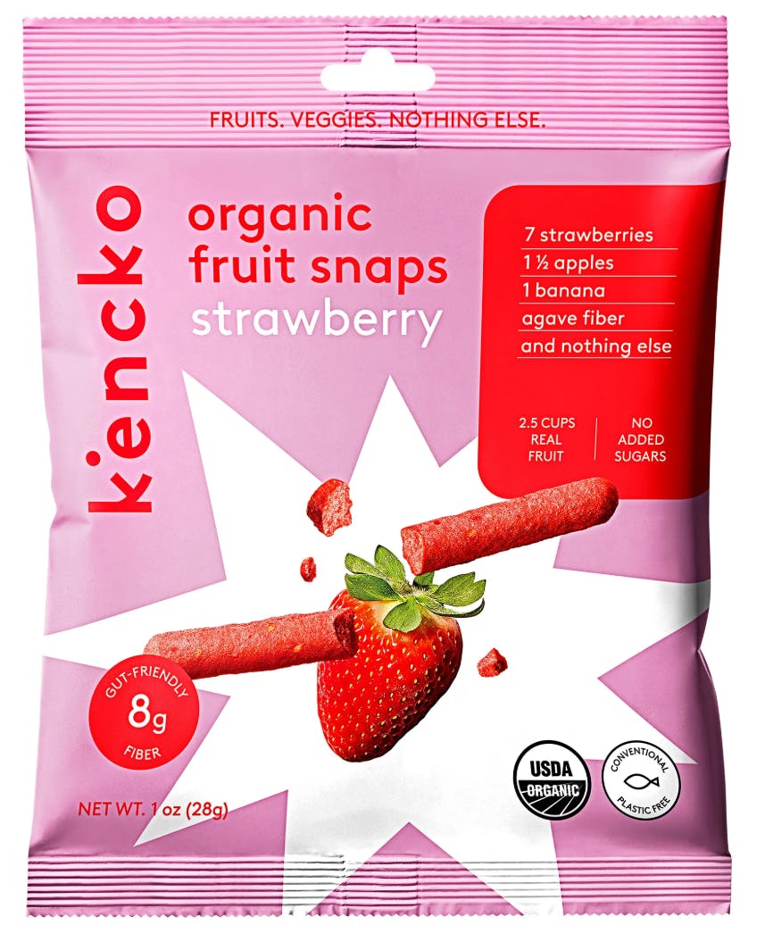2 Kencko Fruit Snaps Packs