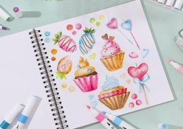 a drawing in a sketch pad