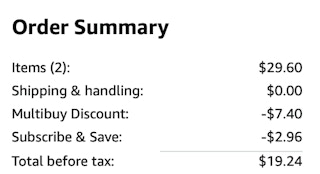 cat treats Amazon receipt