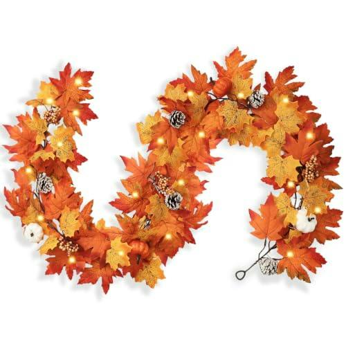 Fall Garland with Lights