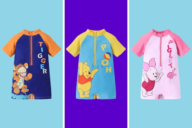 Disney Winnie the Pooh Baby Rash Guard Swimsuit, $13 at Walmart (Reg. $29) card image