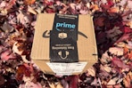 amazon package on leaves